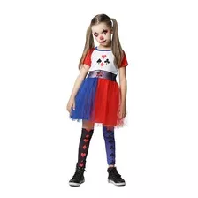 Fantasia Alerquina Infantil Vestido Halloween