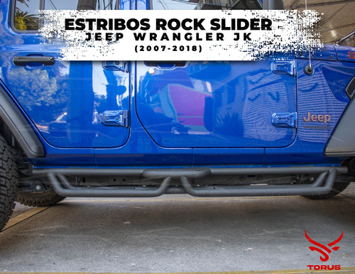 Estribos De Acero Rock Slider Jeep Jk 4 Puertas 07-18 Torus Foto 7