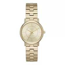 Reloj Dkny Ny2548 Para Mujer Analógico Malla Dorada