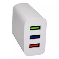 Cubo Cargador 3puertos Usb Pared Carga Rapida Celular Tablet