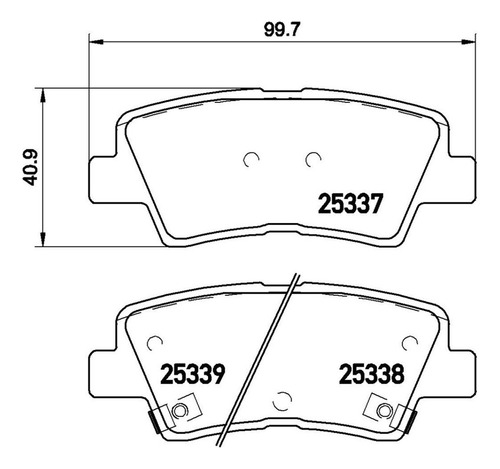 Brembo Balatas Compatible Con Kia Sportage Lx 2017-2020 Tras Foto 2