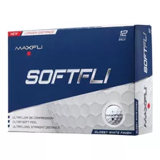 Pelotas Bolas De Golf Maxfli Softfli 12 Unidades Blanco