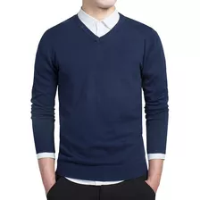 Suéter Blusão Masculino Básico Decote V