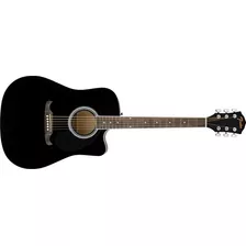 Guitarra Electroacústica Fender Fa125 Ce Color Negro Color Black Orientación De La Mano Derecha