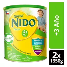 Leche En Polvo Nido® 3+ Protectus Tarro 1350g Pack X2