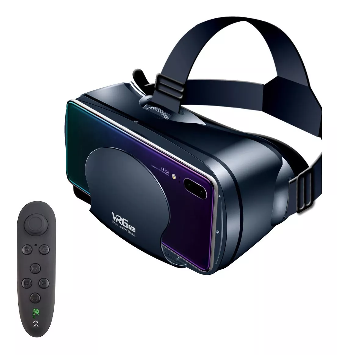 Óculos Realidade Virtual Vrg Telas Até 7 + Controle Grátis