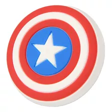 Pin Crocs Jibbitz Captain America Shield En Rojo Y Celeste |