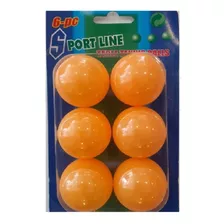 Pelotitas Ping Pong Blister X 6 Unidades Naranja/blanco