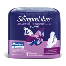 Toallitas Femeninas Siempre Libre Adapt Plus Noche Día X8und