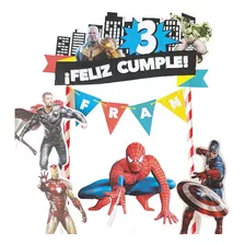 Adorno De Torta Cake Topper Pinchos Avengers Superheroes
