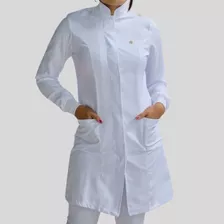 Jaleco Feminino Gola Padre Em Gabardine 