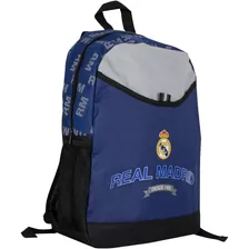 Mochila Bolsa Zíper Único Futebol Real Madrid Cor Azul-escuro