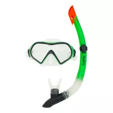 Snorkel Hydro Adulto Mascara Silicona Anatomica Buceo Set