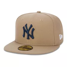 Boné New Era Aba Reta 5950 Mlb Ny Yankees League Bege