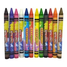 Crayon Utiluno X12 Unidades Colores - X 10 Cajas - 
