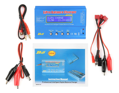 Cargador De Equilibrio Rc, B6 80 W Digital Lcd Balance Carga