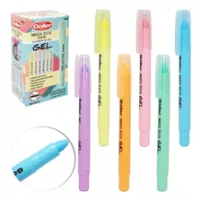 Caneta Marca Texto Crayon Gel Colors Pastel C 12 Pecas Caixa