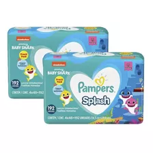 Kit 384 Lenços Pampers Splashers Baby Shark 