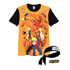 Camisa Camiseta Full 3d Bandana Naruto Familia Raposa Anime