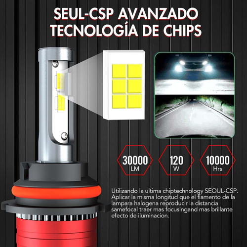 Kit De Focos Led 16000lm 9007 Hb5 Haz Alto Y Bajo Para Ford Foto 6