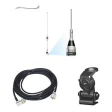 Kit Antena Móvel Vhf/uhf Ap0188 C/suporte + Cabo 5,47mts 