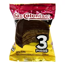 Caja Alfajor Las Colonias 3 Pisos Negro 24u X 65g