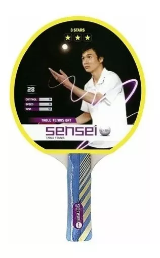 Paleta De Ping Pong Sensei 3 Star - 28 Puntos Entrenamientos