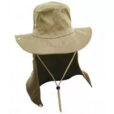 Chapéu Caqui Com Proteção De Pescoço Australiano