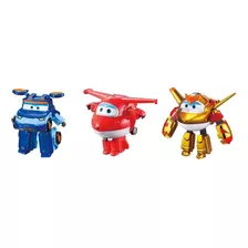 Super Wings - Paquete De 3 Figuras De Accin De Jett, Golden