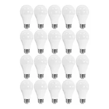 Paquete 20 Focos Led 9w 127v A60 Luz Blanca 800lm, Philco