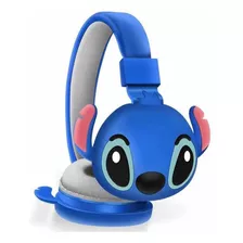 Audífonos Stitch Bluetooth Comandos De Mando/ranura Para Sd Color Azul Color De La Luz Azul Marino