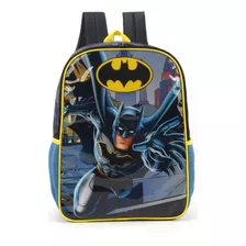 Mochila Infantil Escolar De Costas Batman Amarela - Luxcel