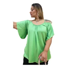 Remera Blusa Brillo Fiesta Talle Grande Especial T 6-8-10