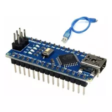 Arduino Nano Compatível V3 Atmega328 Ch340 Pino Sold C/ Cabo