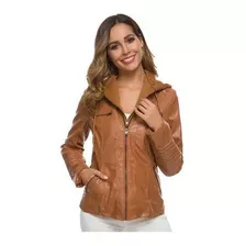 Chaquetas De Mujer Capucha De Cuero Desmon