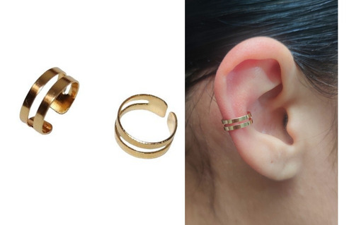 Piercing Brinco Feminino  Cartilagem Pressão Par Ear Cuff  