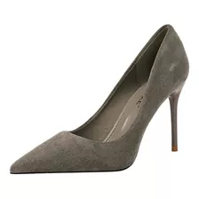 Ielgy Suede Tacón Alto Moda Simple 9cm Stiletto Shallow Sh