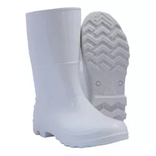 Bota Pvc Safety Caña Alta 33 Cm Con Forro Color Blanco