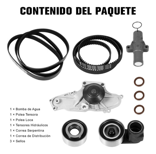 Kit Distribucion Bomba Agua Honda Accord Odyssey Pilot Acura Foto 6