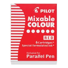 Cartridges Pluma Caligrafia Pilot Parallel Color Rojo