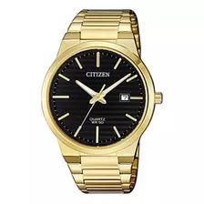 Relógio Citizen Masculino Quartz Slim Dourado Preto Tz20831u