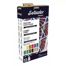 Kit Pebeo Pintura Tela 12 Colores Setacolor 20ml Opacos