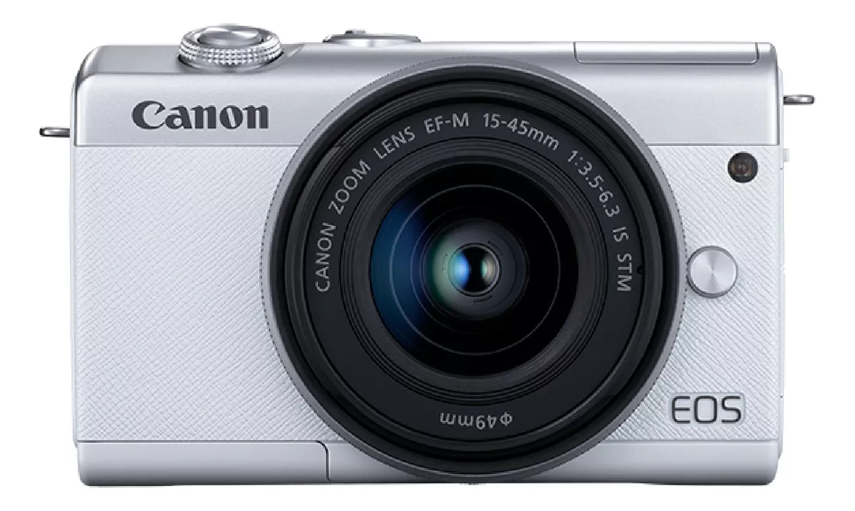  Canon Eos Kit M200 + Lente 15-45mm Is Stm Sin Espejo Color Blanco 