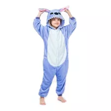 Stitch Kigurumi Macacão Fantasia Infantil Desenho Disney