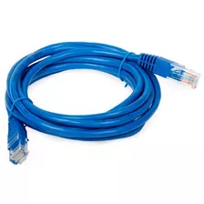 Cable De Red Certificado Patch Cord Cat 6 Qpcom Azul 30cm