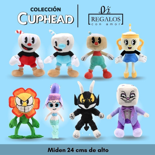 Peluches Cuphead - Mugman - Cuppet - Cagney Carnation