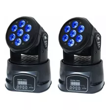 Luces De Dj De Cabeza Móvil Leoyz 2pcs, 7 X 8w Ilumina...