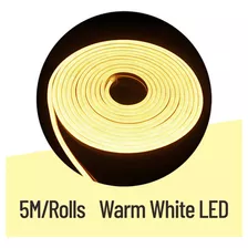 Neon Led Flexible 12v 5mt Exterior 120led/mt Mayorled Color De La Luz Blanco Cálido