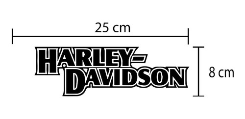 Calca Mod Harley Davidson 2 Piezas 25cm X 8cm Color A Elegir Foto 2