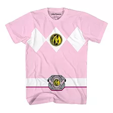 Camiseta De Fantasia Power Rangers Mighty Morphin Pink Boys